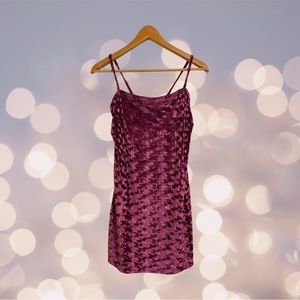 Rose Velvet Dress (L) NWOT
